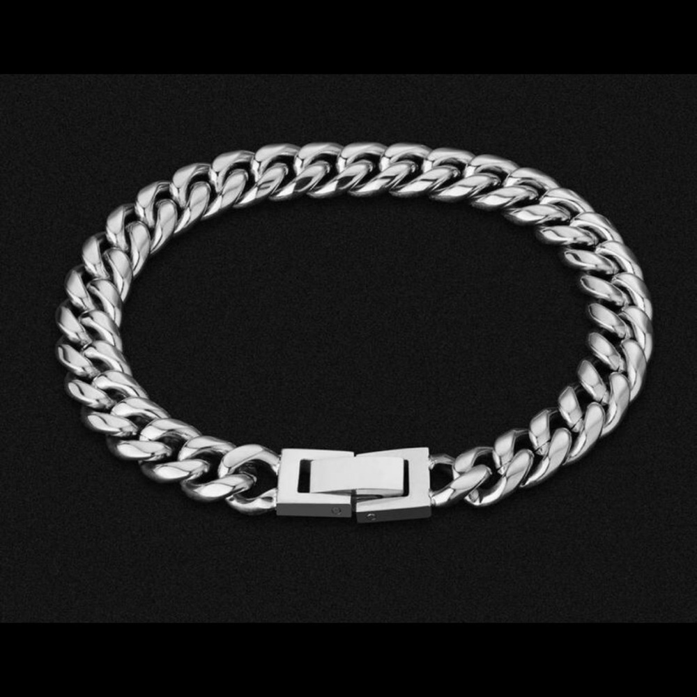 Miami Cuban link bracelet in white gold